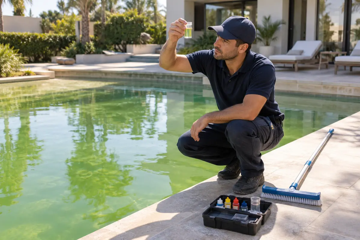 Villa Pool Green or Cloudy After a Dubai Summer: What Went Wrong and What Fixes It